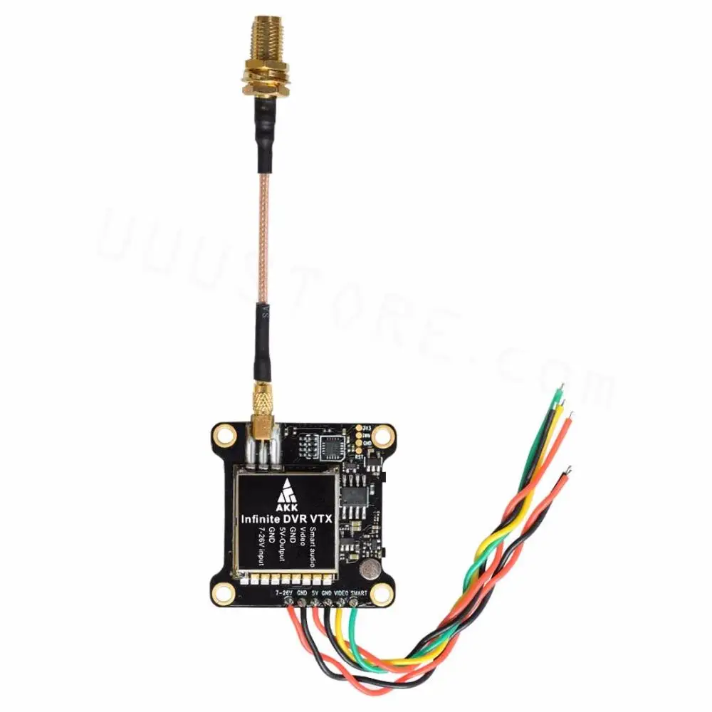 AKK Infinite DVR VTX 25/200/600/1000mW Power Switchable FPV Transmitter Support Audio For RC FPV Drone Airplane Model