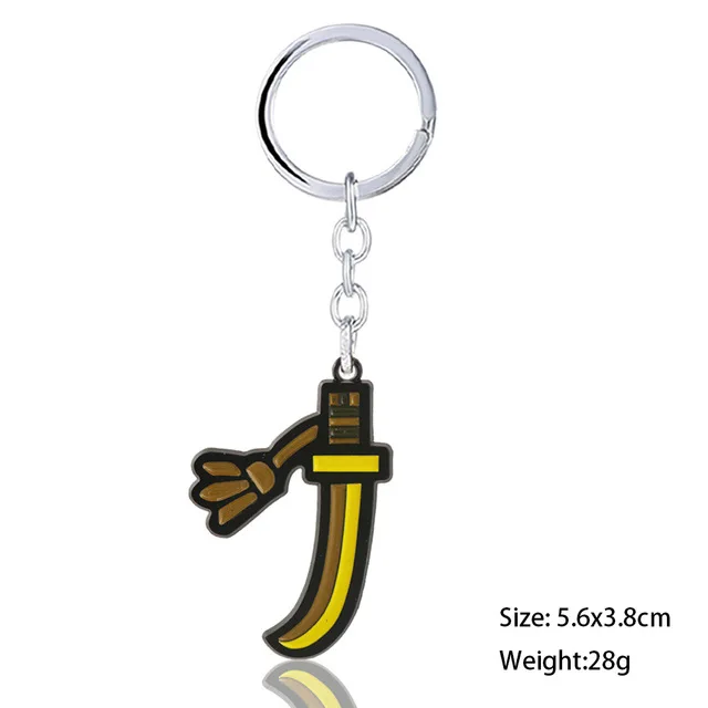 Game MHW Monster Hunter Broadsword Keychain Cartoon Monster Metal Pendant Necklace For Men Gifts