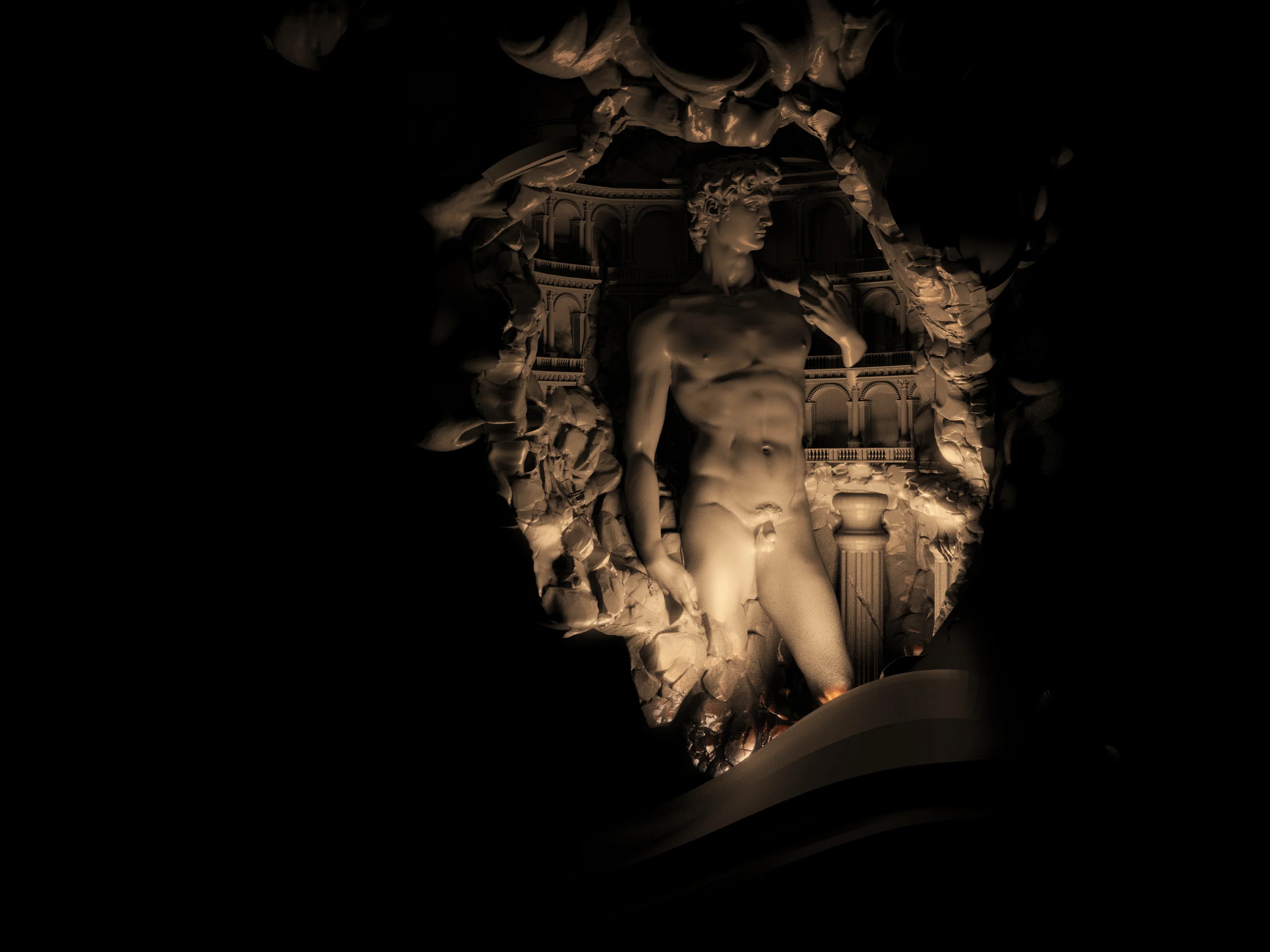 SE7 Original Design Resin Living Room Decor Luxury Cyberpunk Decoration David Aromatherapy Diffuser Dreek Statue