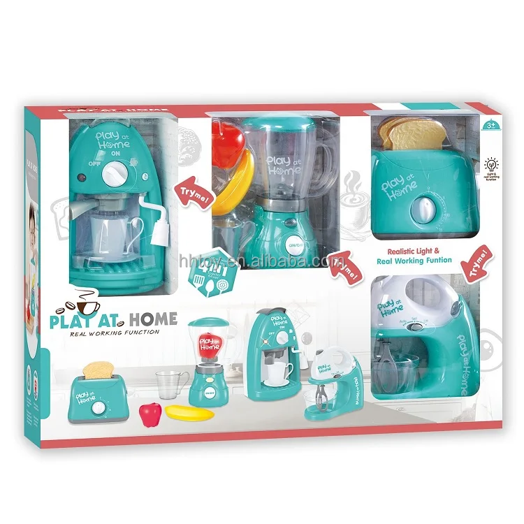 Educational Cooking Pretend Play Mixer and Blend Coffee Maker Plus Toy Kitchen Appliances Toy