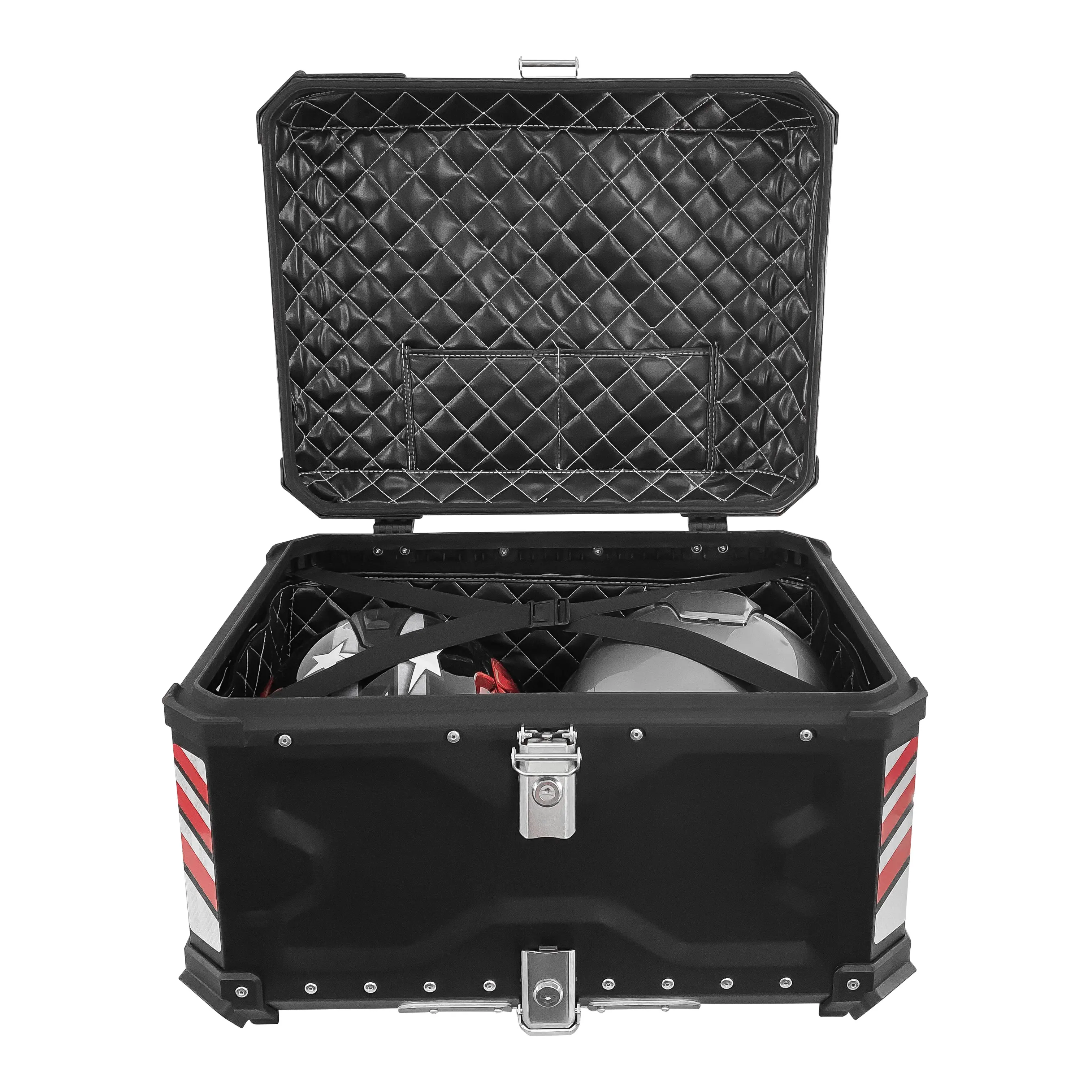 DUHAN 65L Storage Luggage Motorcycle Tail Boxes Aluminum Rear Delivery Alu Motorcycle trunk