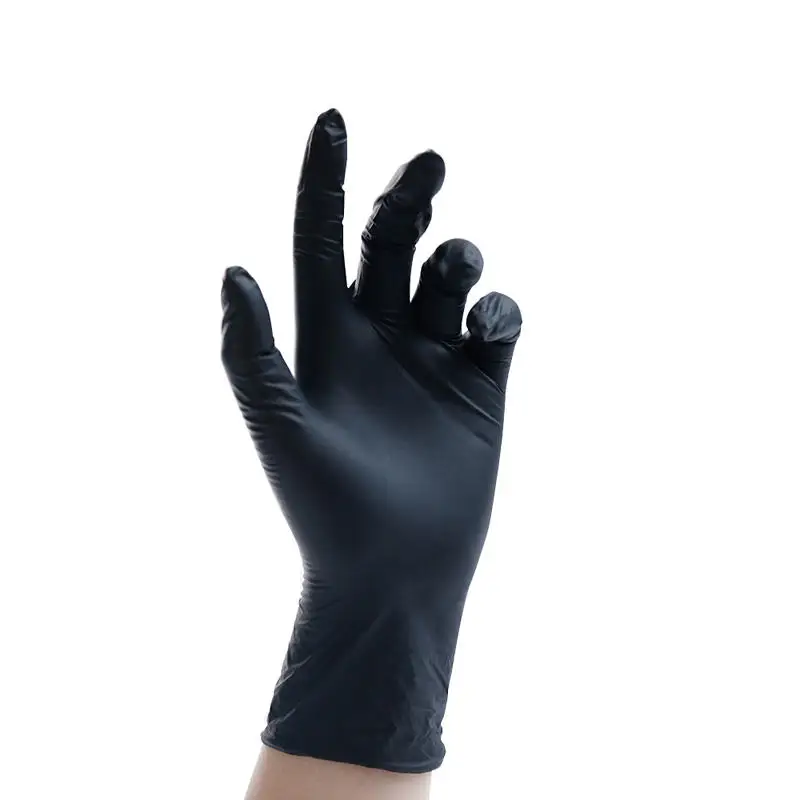 Cheap Price Black Nitrile Gloves Disposable Powder Free Waterproof Food Processing Nitrile Gloves