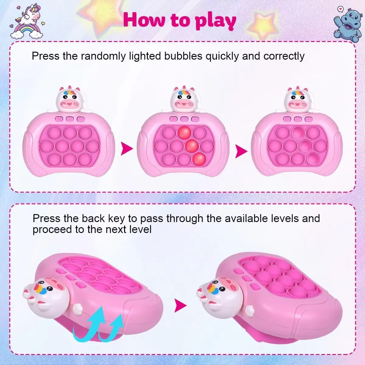 Popular Wholesale Cheap Electronic Handheld Console Game Pop Push Press Fidget Toy for Kids Adults