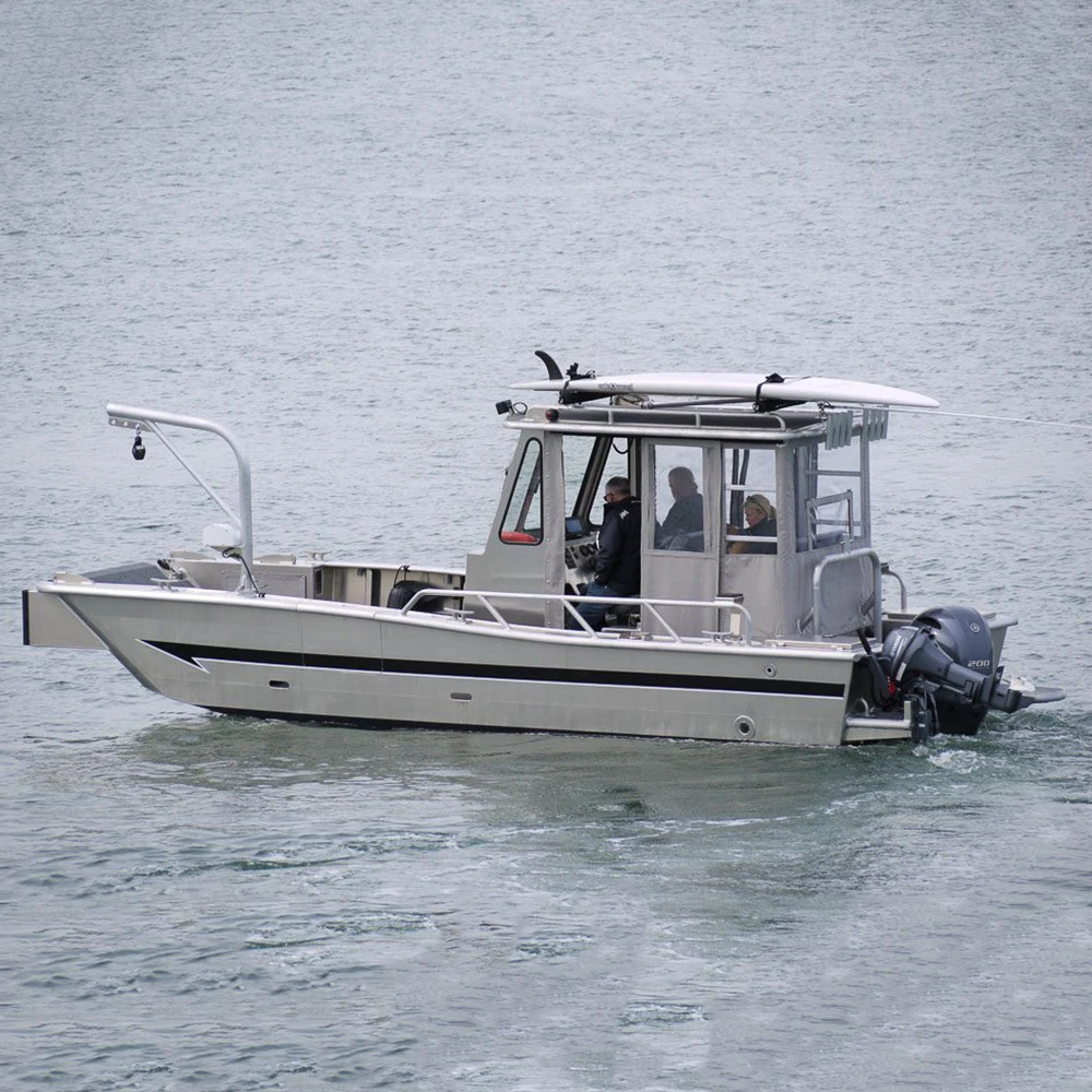 2022 ecocampor 22ft luxury  well craft barge sailing aluminum  work boat landing craft for sale