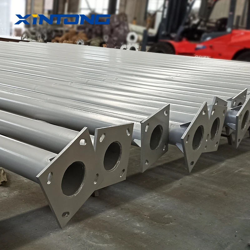 XINTONG 10M 12M Single Arm Double Arms Solar Power Energy 9M Street Light Pole