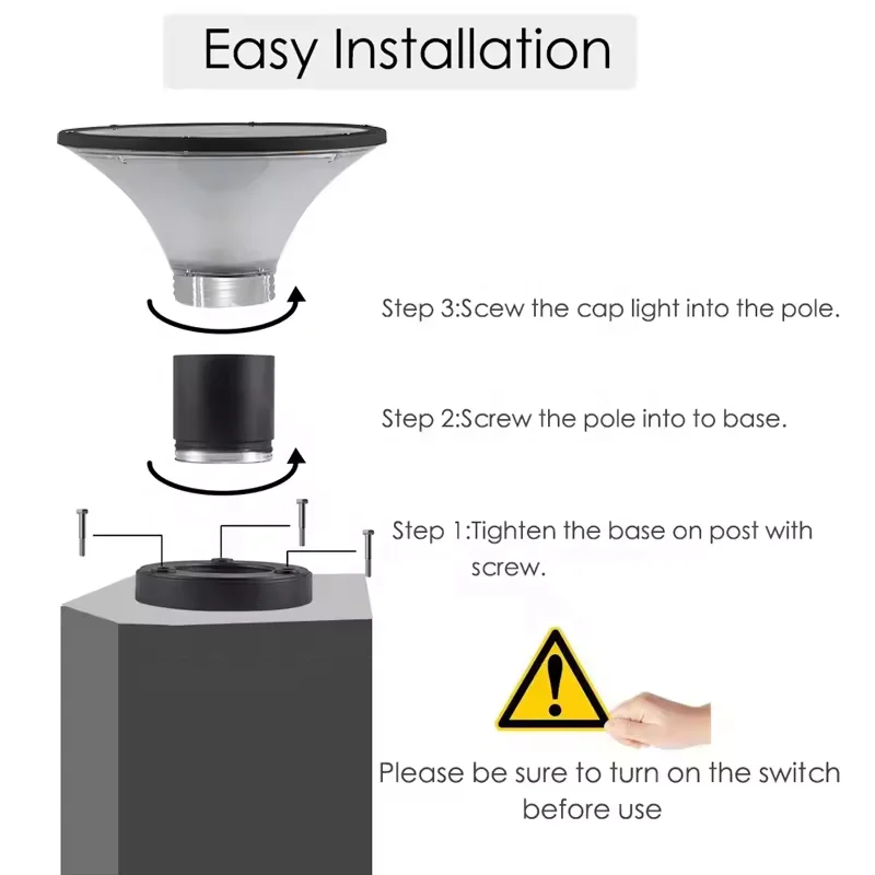 Outdoor IP65 Waterproof Square Round Shape 5W LED Solar Garden Light Garden Courtyard Parking