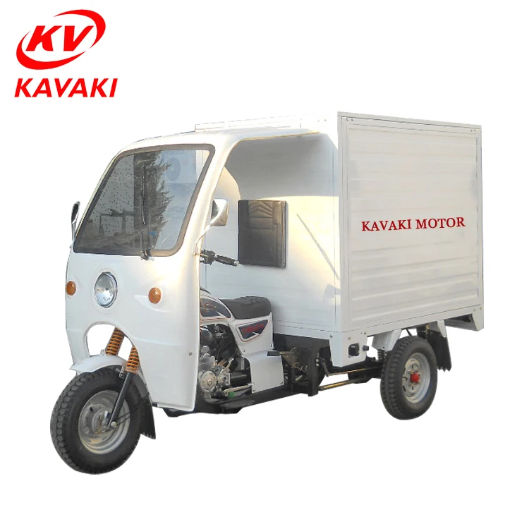 China MOTOR High Powerful  Motorized  Tricycles Motorcycle Gasoline 200cc Baby with Open Closed Body Cargo Box