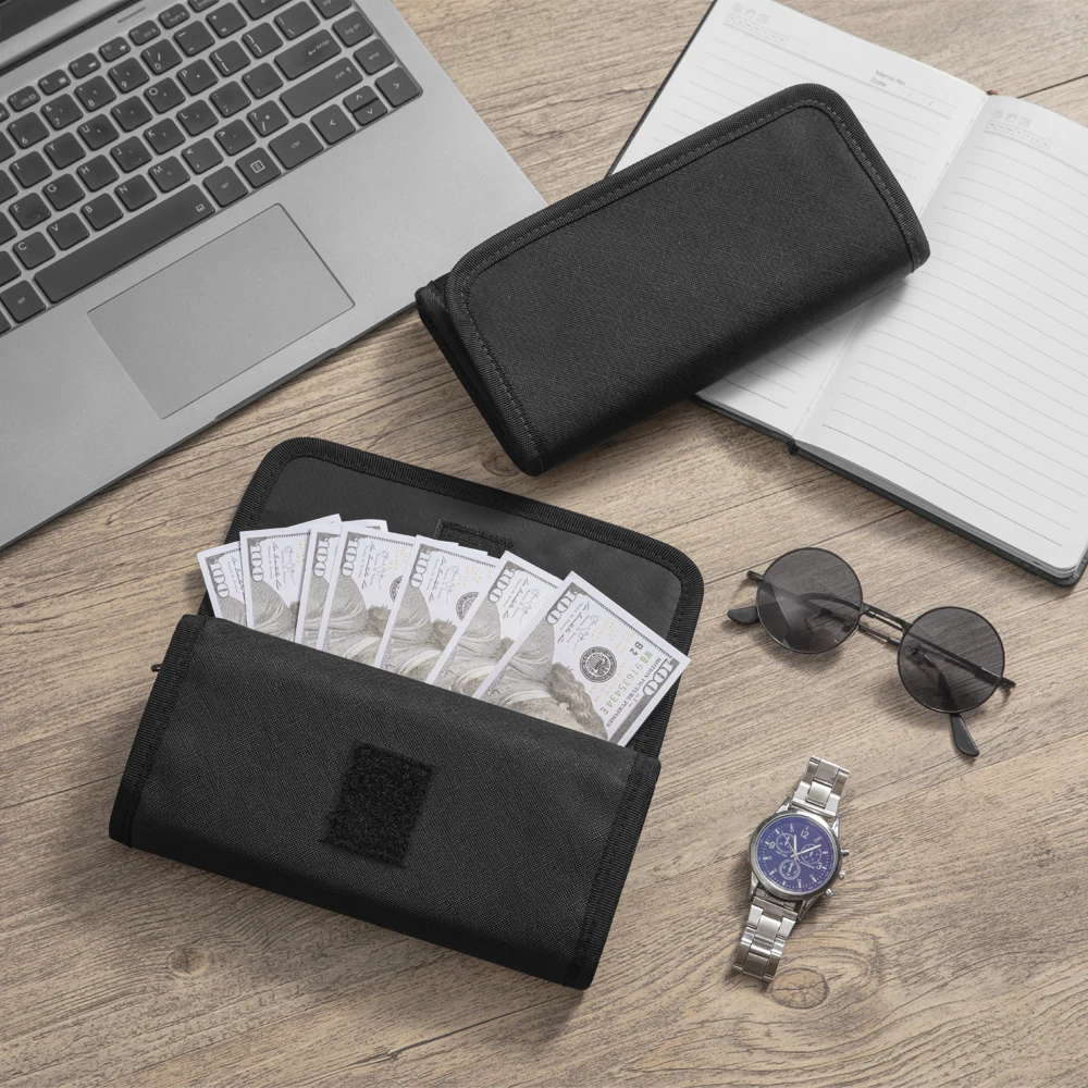 Custom Cash Holder Multipack Pouch Budgeting Bill Organizer Envelope Wallet Clip Pouch 6 Zippered Pocket Roll Up Money Bag