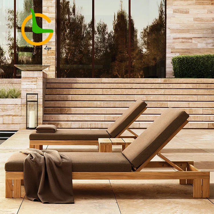 Outdoor Furniture Set Luxury Teak Garden Sofa Villa Patio Furniture Set Modern Resort Luxury Couche Hotel Patio Outdoor Sofa