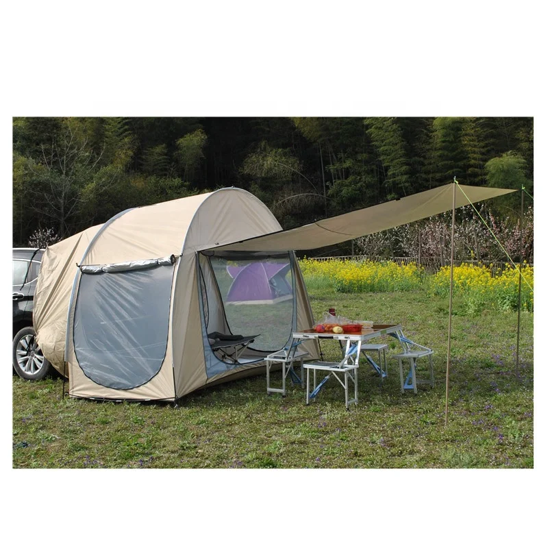 Car Tent 2 Person Easy Set Up Suv Rear Tent With Waterproof&Sunshade For Camping