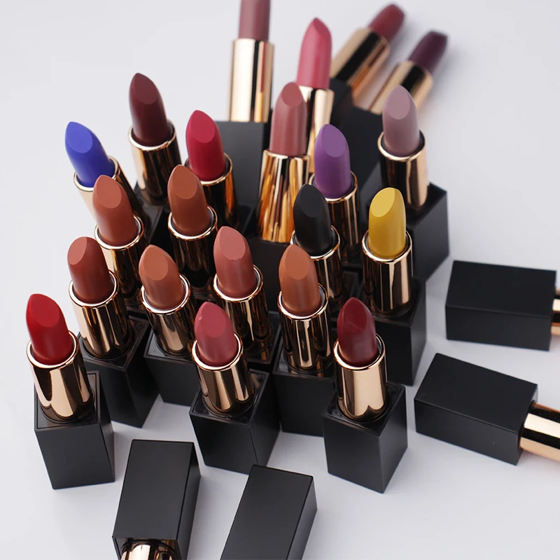 Factory price cosmetic vegan lipstick wholesale waterproof natural custom private label six color matte lipstick