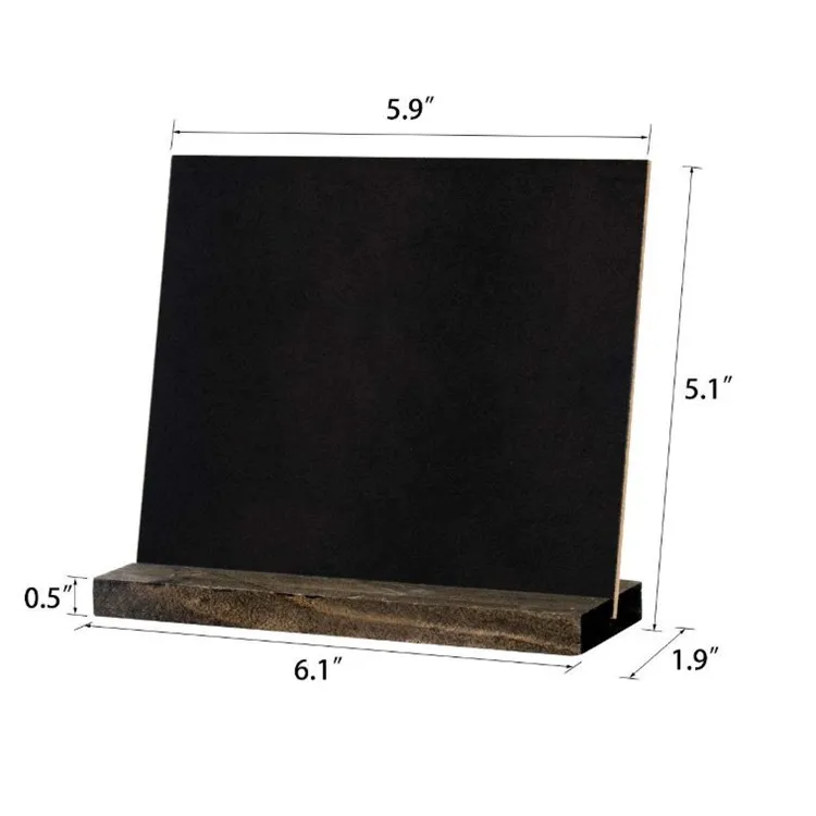 
Set of 12 pack coffee shop decorative small durable wooden chalkboard table signs 