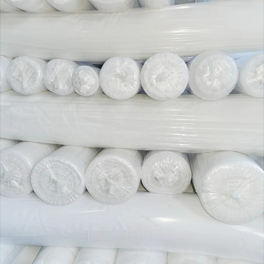 Высококачественная отбеленная белая 100% льняная ткань по низкой цене, складской материал для одежды
