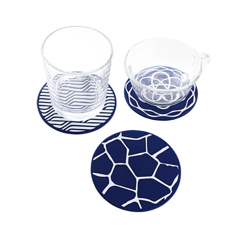 Round Place Mat Coffee Tea Mug Coaster Silicone Drink Cup Coasters