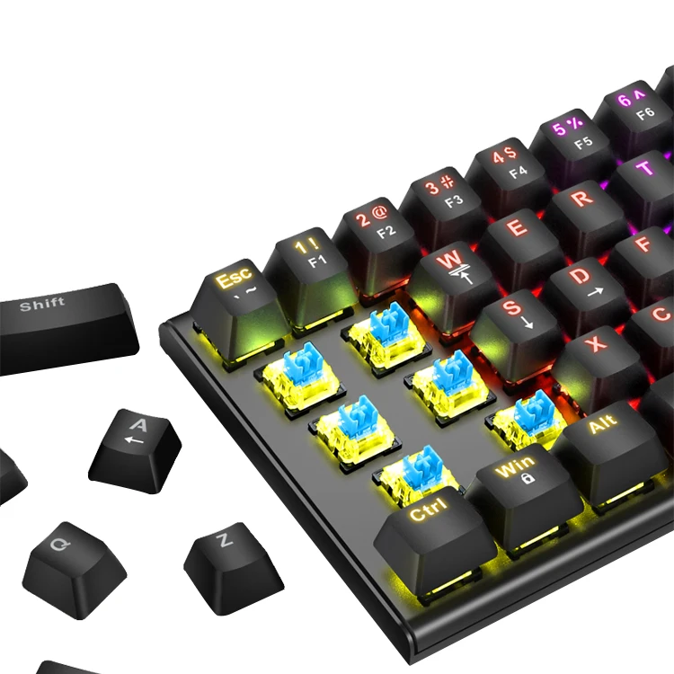 2023 Laptops Light Tkl Hot Swap Rohs Mini Keyboard Teclado Usb Small 65% Wired Laptops Light Usb External Keyboard