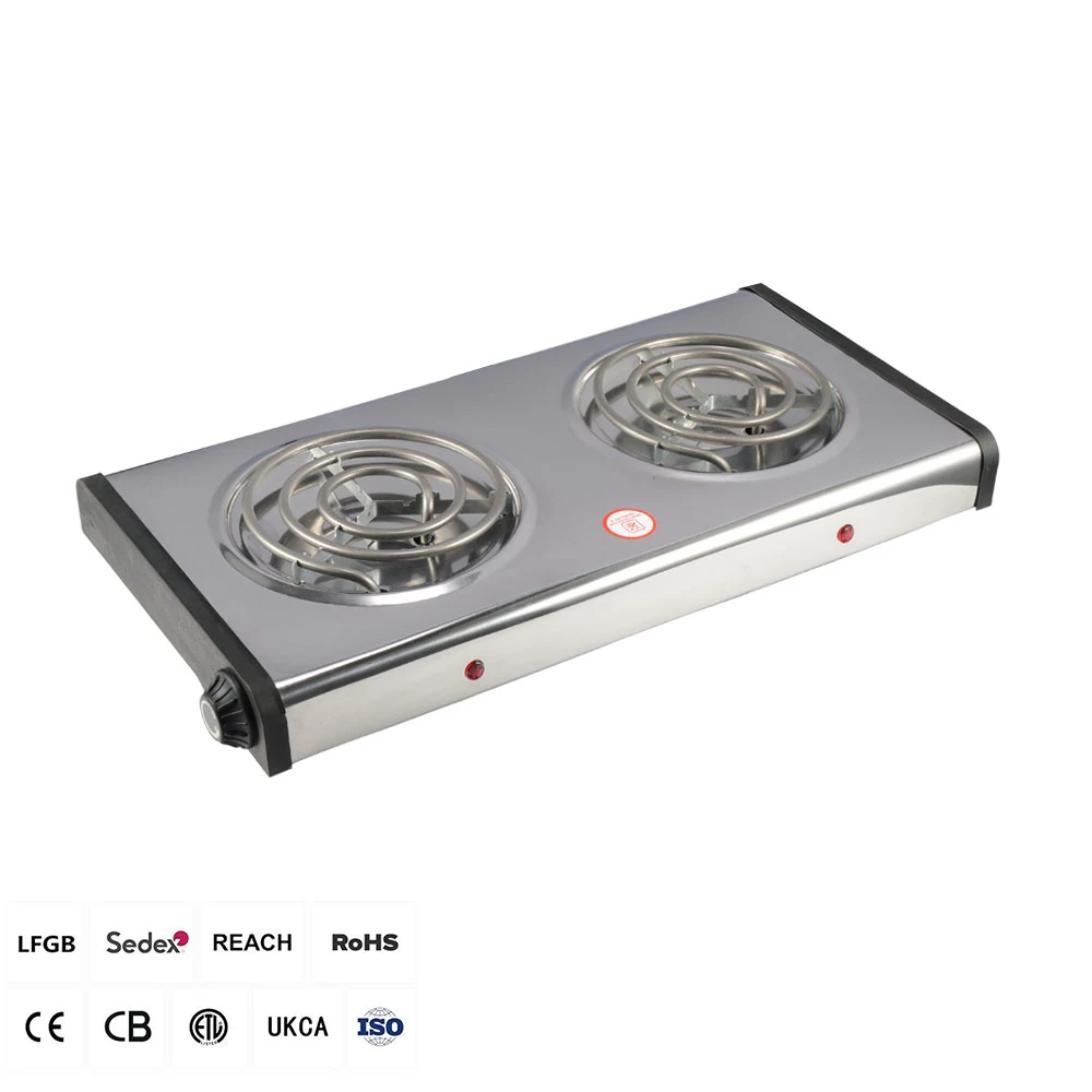 Portable elektrischer brenner electric hot plate cooker 2 burner cooking stove 2000W electric hot plate