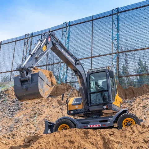 7 TON 8TON compact excavators machine wholesale mini wheel excavator for sale