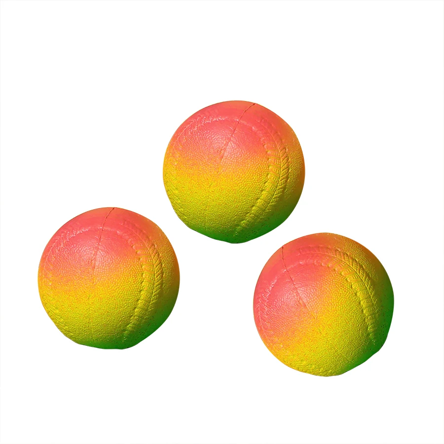 
Cheap promotional gift colorful printed Solid rubber tricolor ball bouncy ball 