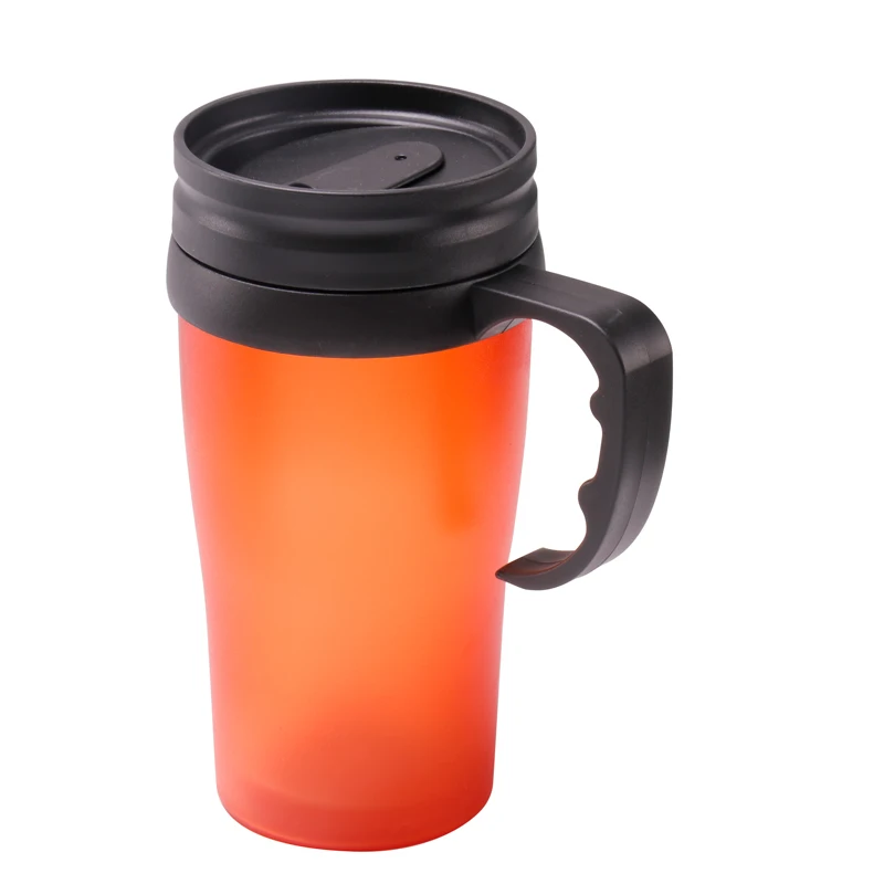 Cheap Double Wall Reusable Tumbler Plastic Cold Drinks Cups With Handle Gift Coffee  mug Tumbler