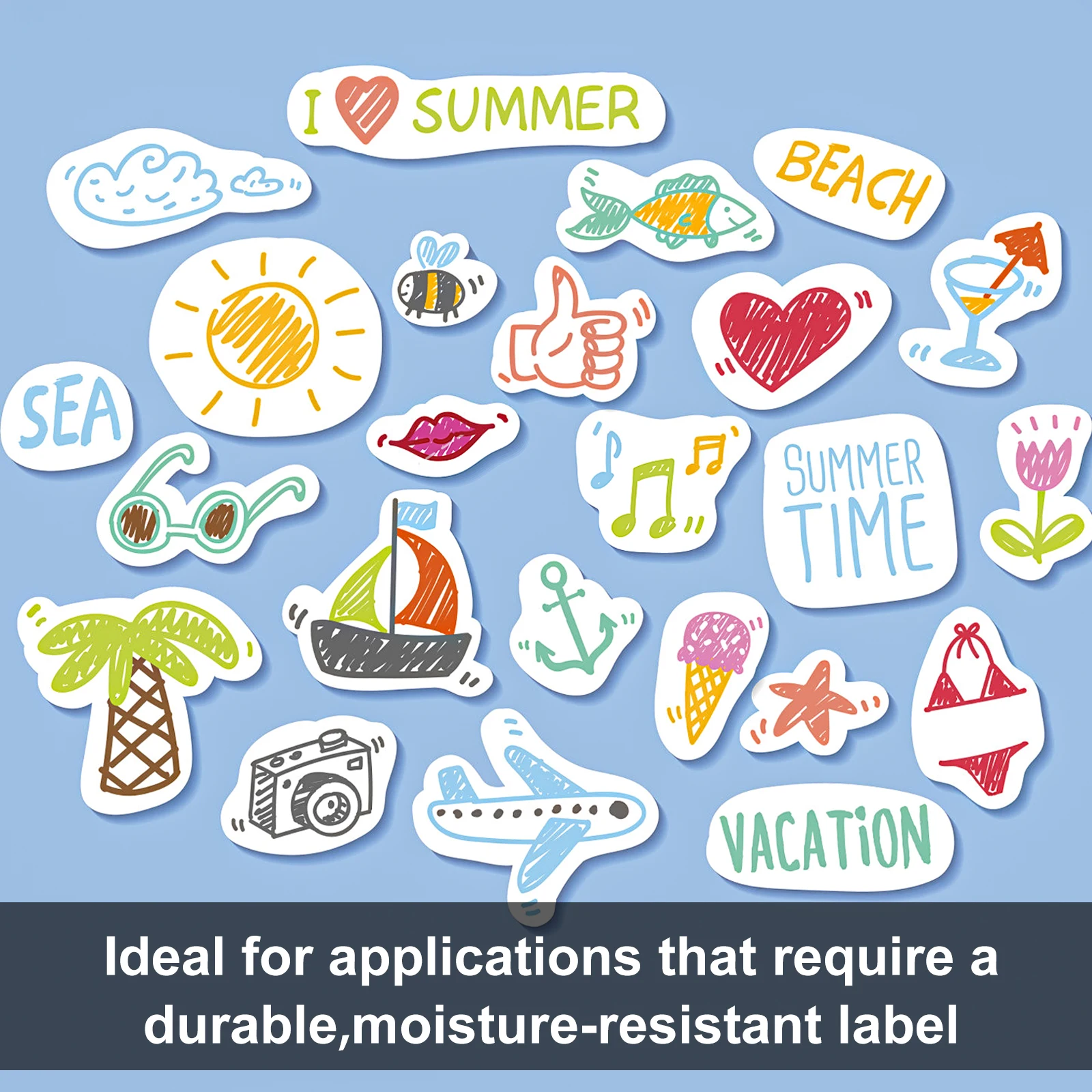 Kids Fashion Creative Decorative Sticker DIY Notebooks Waterproof Cute Cartoon Sticker Set