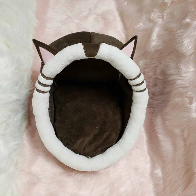 Christmas pet cute cat and dog house semi-enclosed sponge cat cottonhouse removable and washable