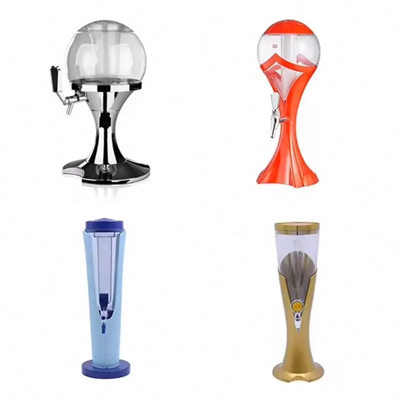 3L 5L Factory High Capacity Plastic OEM ODM Beer Tower With Ice Tube Beer Dispenser