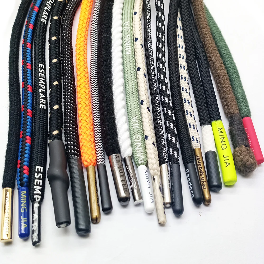 Custom design  Printed logo hoodie drawstrings /string rope/flat cord