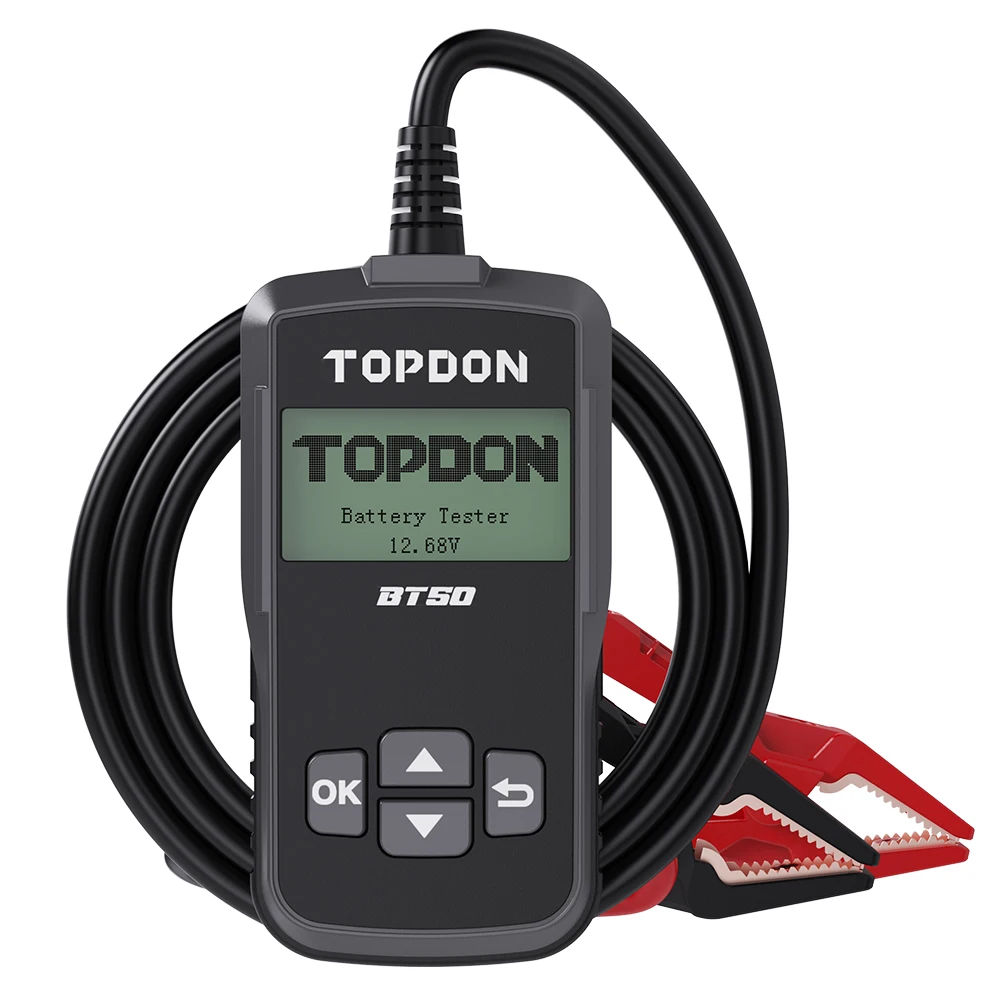 TOPDON BT50 New Arrival 12V 200Ah Car Auto Battery Tester 10A Aa Digital Battery Tester Analyzer For Automobile Bat