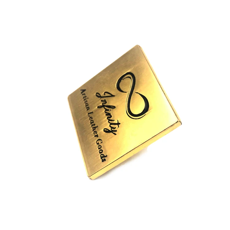 Aircraft lapel Pin Wholesale Promotion Gifts Delicate Decorations Gold Custom Logo Square Metal Tags for Clothing Scarf