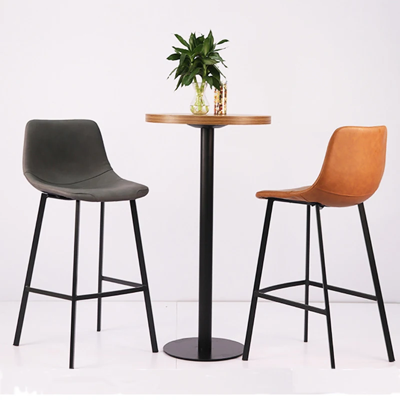 Popular Restaurant Event Luxury High Kitchen Dine Chairs Bar Stools Metal And Fabric Nordic Pu Bar Stool