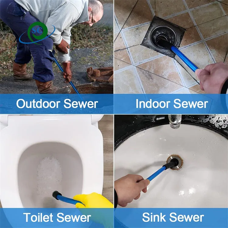 5800psi High Pressure 50-100FT Hose for Steel and Plastic Drain Cleaning Sewer Hose Jet Hose Washer Sewer Drain Jetter Kit