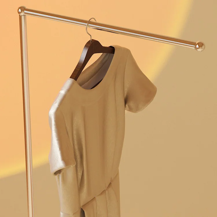 Kainice custom size fashion boutique shoe and coat rack drying hangers stand shop interior design metal display rack