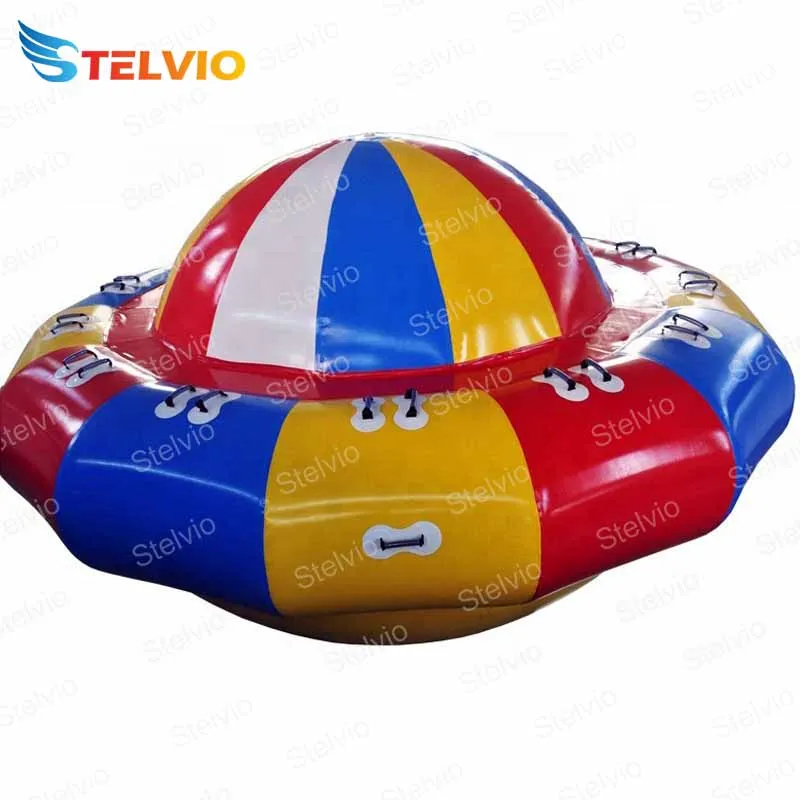 Inflatable Spinning Top UFO Towable Tube water ball For Water Entertainment Inflatable Water Rotating Disco Boat