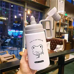 800ml  Portable Jug Stainless steel Fitness Water bottle With Big Handle Customized Logo Water Bottle Outdoor