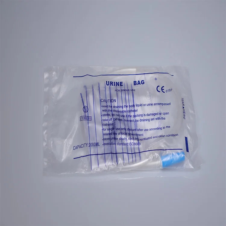 Disposable anti countercurrent drainage bag medical urine bag 2000ml
