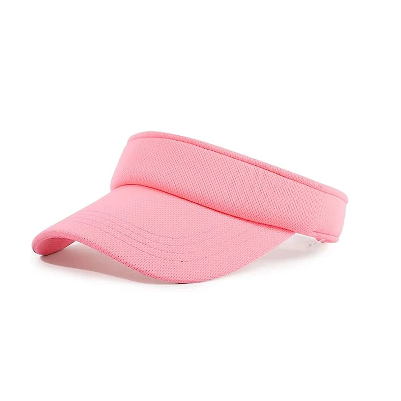 Wholesale summer breathable running mesh sun visor cap with custom logo