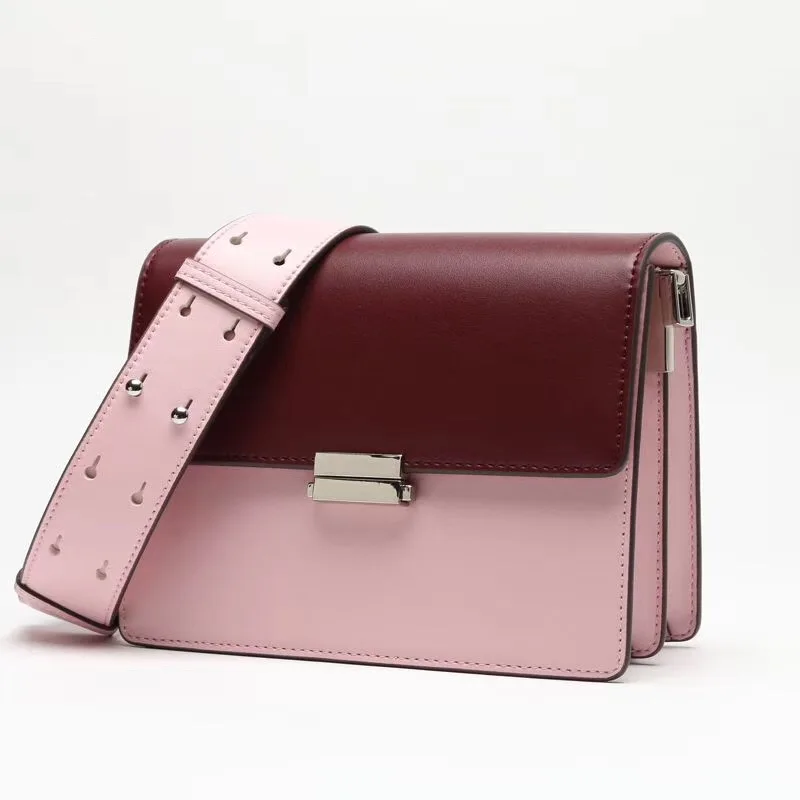 High Cost-effective Retro Classic Design Cowhide Mini Square cross body bag luxury genuine Leather Handbag