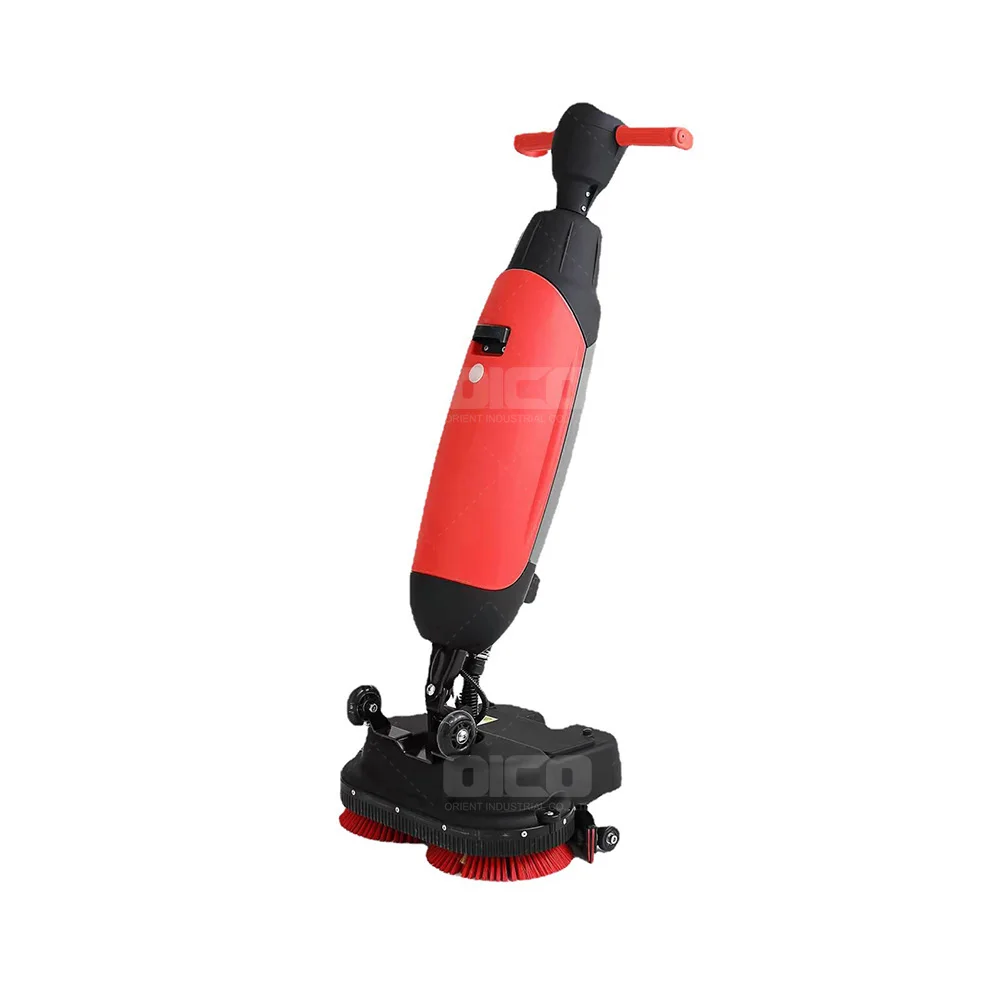 hand double brush floor cleaning machine scrubber dryer