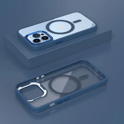 Shockproof Hybrid Clear Transparent Phone Magnetic Case For iPhone 13 12 14 magesafes Back Cover