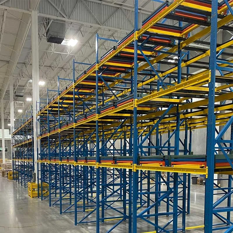 High Quality Warehouse 4 Deep Push Back Rack Pallet Racking System