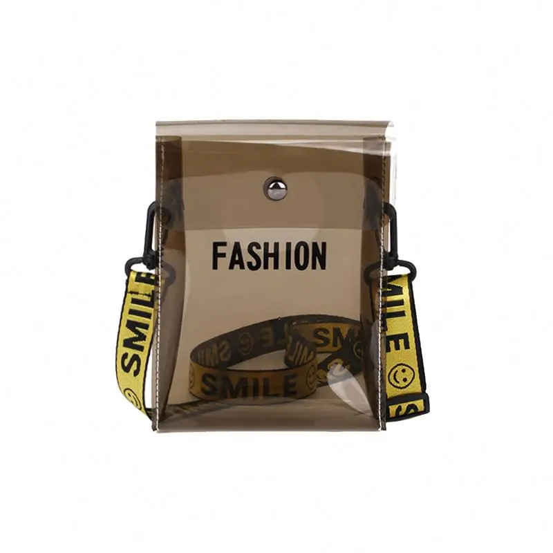 New fashion durable jelly pvc flap bag custom shoulder shopping bags