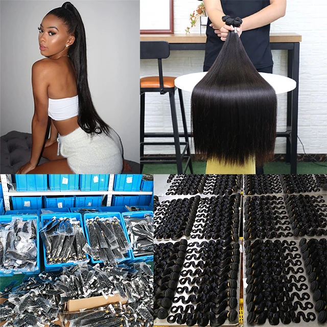 Lemoda Raw Vietnamse 12A Brazilian Virgin Hair 100% Unprocessed Straight Virgin Hair Closure with Bundles Natural Color