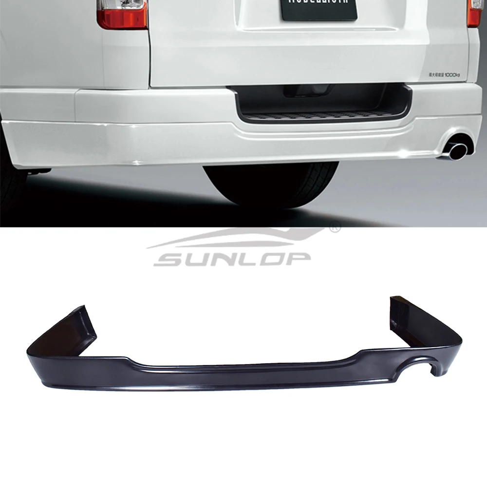 Sunlop New Style Hiace 2005up ABS Modified Rear Bumper Lip Narrow Body High Quality Hiace Rear Bumper Guard Body Parts