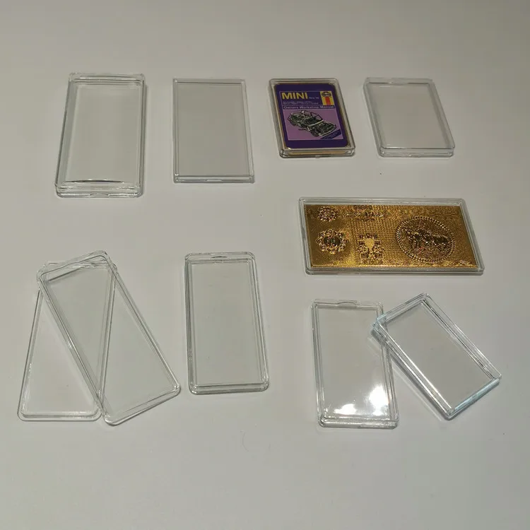 Small Rectangular Acrylic Case  Mint  Gold Silver Bullion bar Capsule Ingot Commemorative Coin Holder