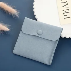 2023 Wholesale Necklace Jewelry Gift Bags Velvet Small Envelope Flap Suede Microfiber Jewelry Pouch Bag