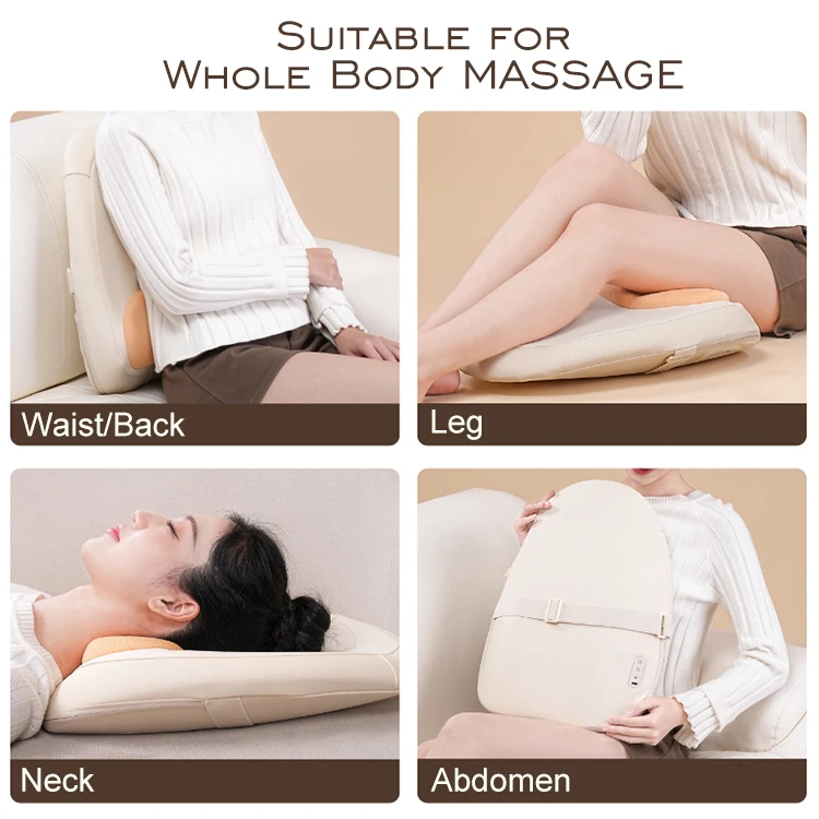 Neck Back Massager for Pain Relief Deep Tissue with Heat Shiatsu Waist Massager with Rotating Head Moving up and Down