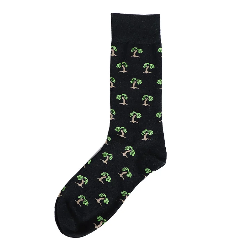 KTS- 803-3 Colorful Novelty Casual Crew Happy Logo High Quality Simple Fashion Versatile Combed Cotton Men Socks