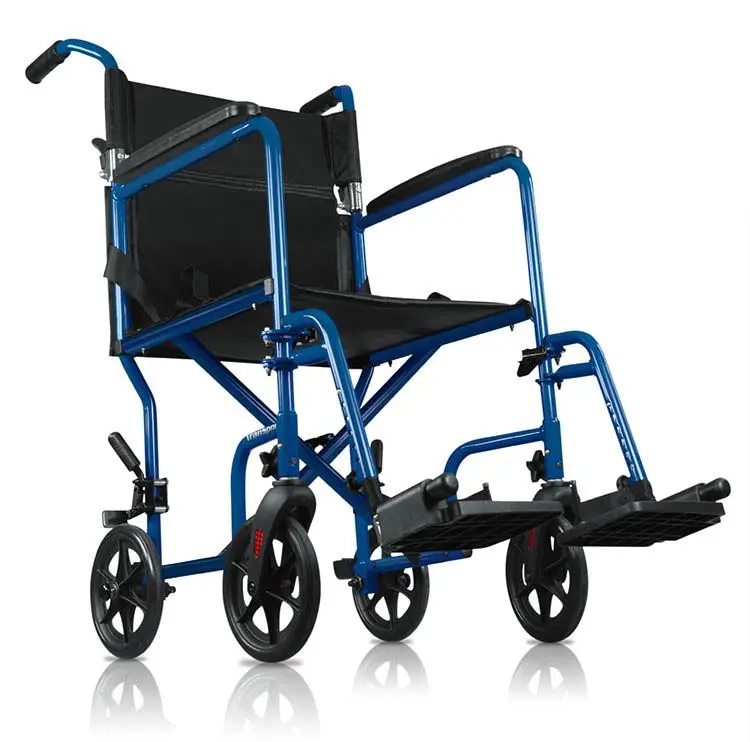 manual portable folding wheelchairs Factory price portable patient steel folding wheelchair with small packing