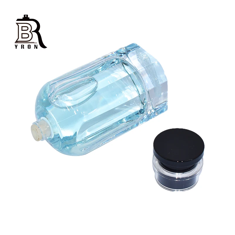 Perfume Essential Oil Empty Square Colored Crimp Glass Bottle Turkey Spray