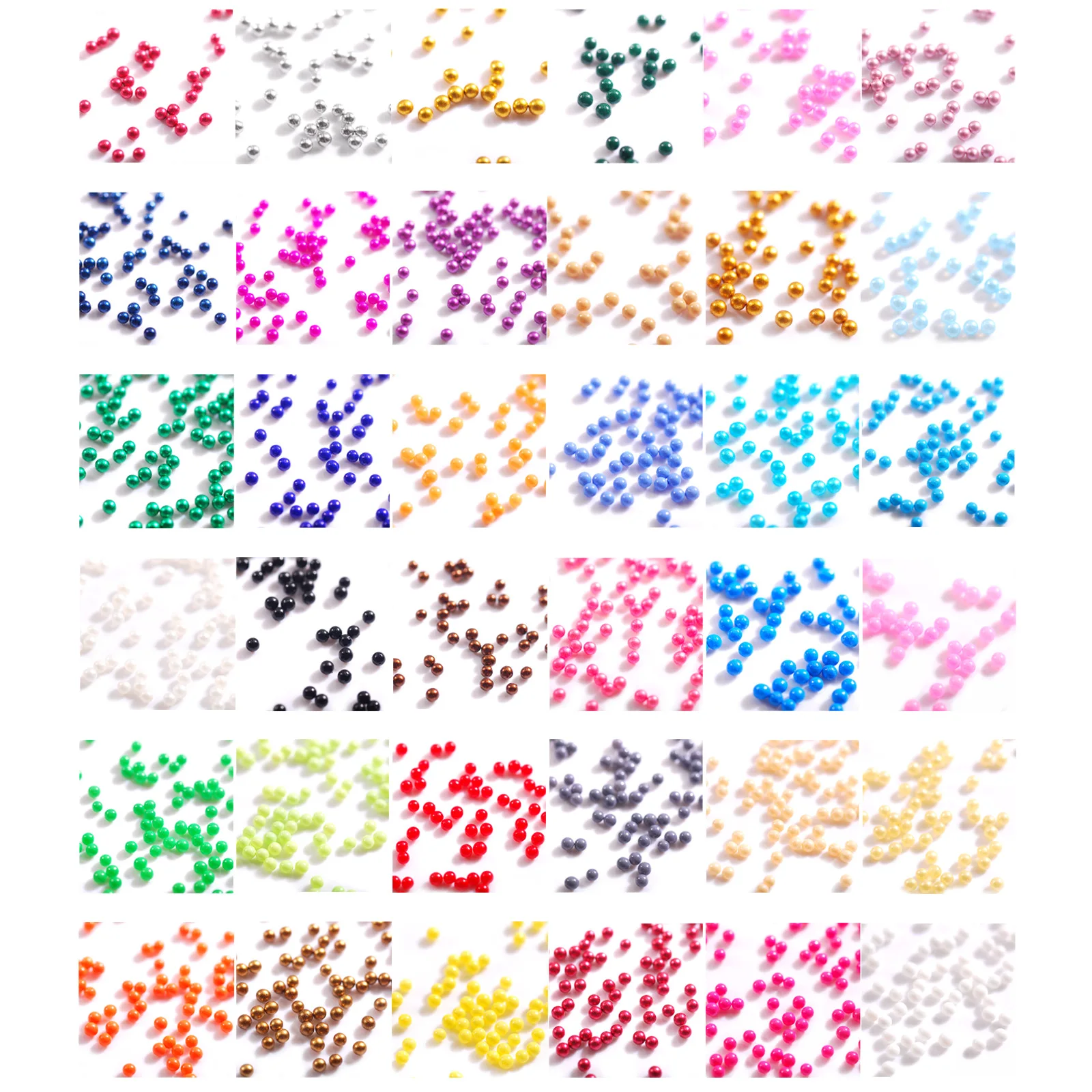 450g/bag 2mm Wholesale Glass pearls Round Colorful Beads Without Holes For Nail Craft Jewelry Making Accessories